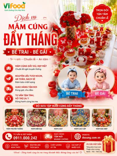 Mâm Cúng Đầy Tháng Đẹp – Chuẩn Lễ – Tiết Kiệm Thời Gian Tại Đồng Tháp