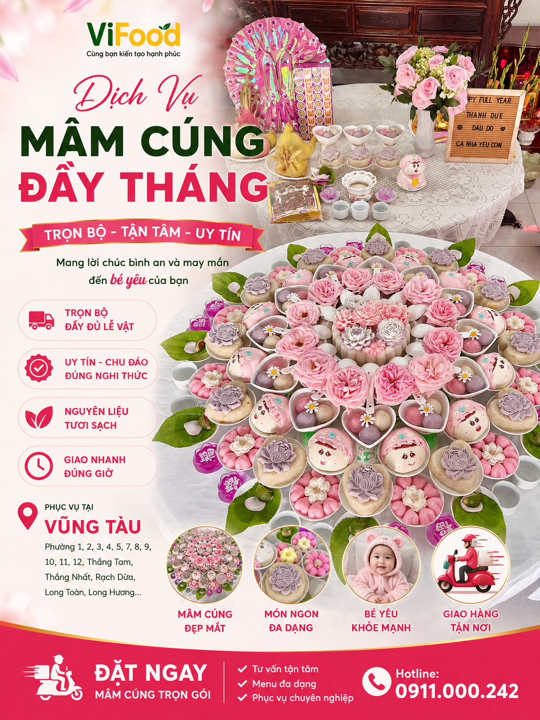 dịch vụ mâm cúng đầy tháng tại vũng tàu 