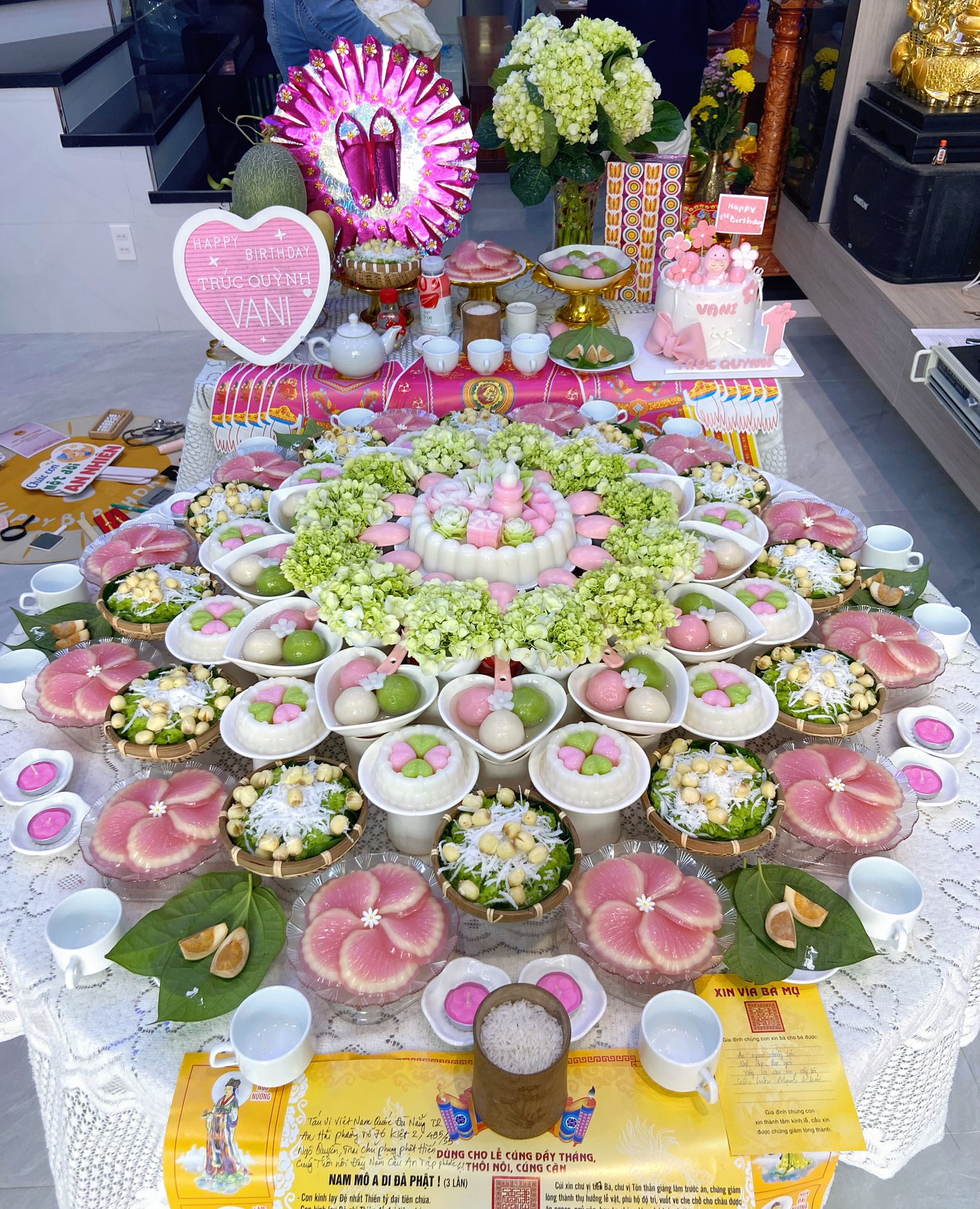 mâm cúng thôi nôi tại hải dương