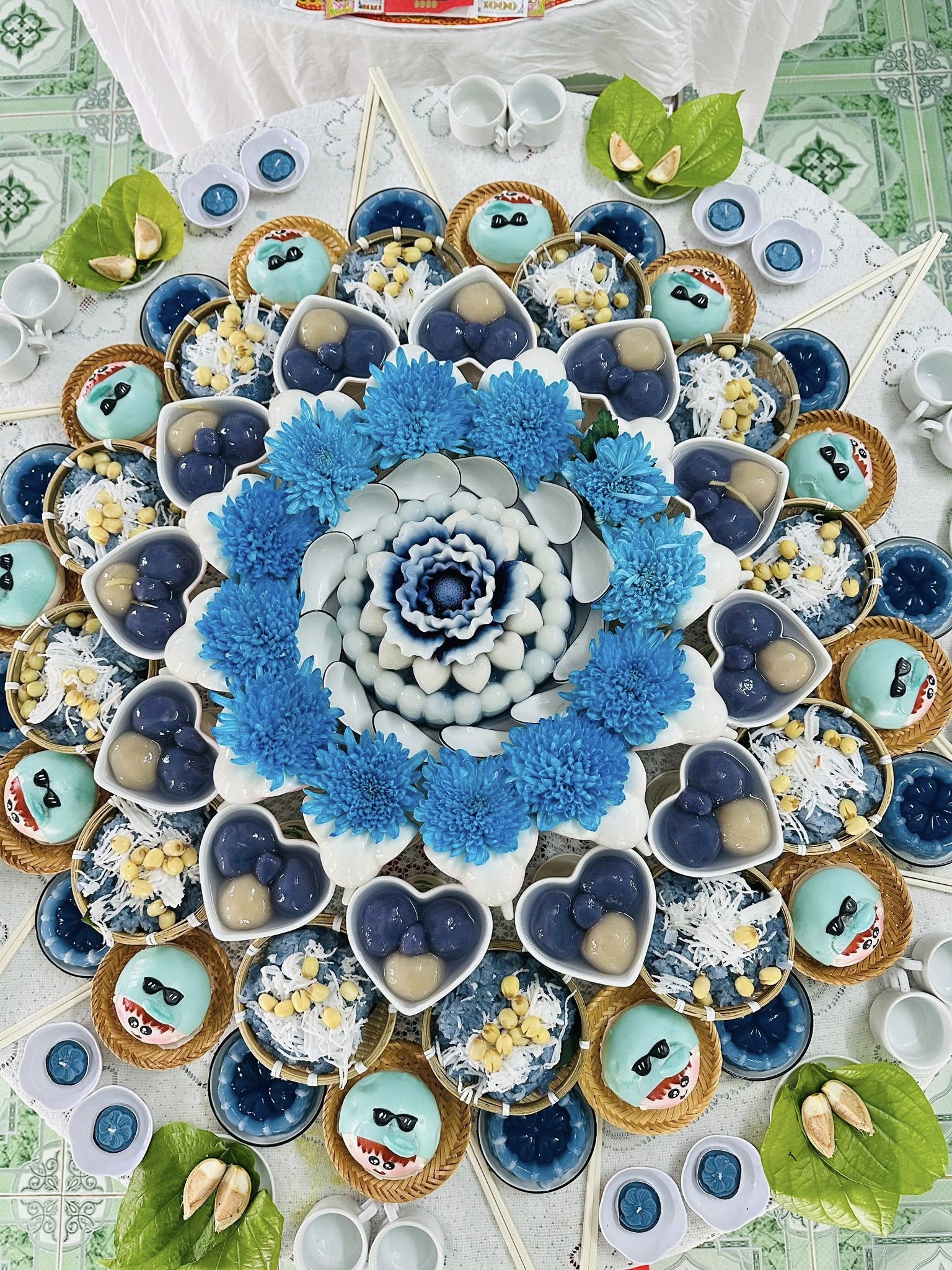 mâm cúng thôi nôi tại quảng bình