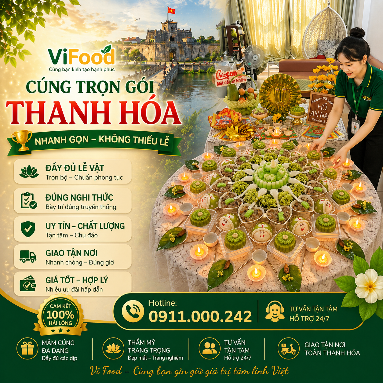 mâm cúng thôi nôi tại thanh hóa