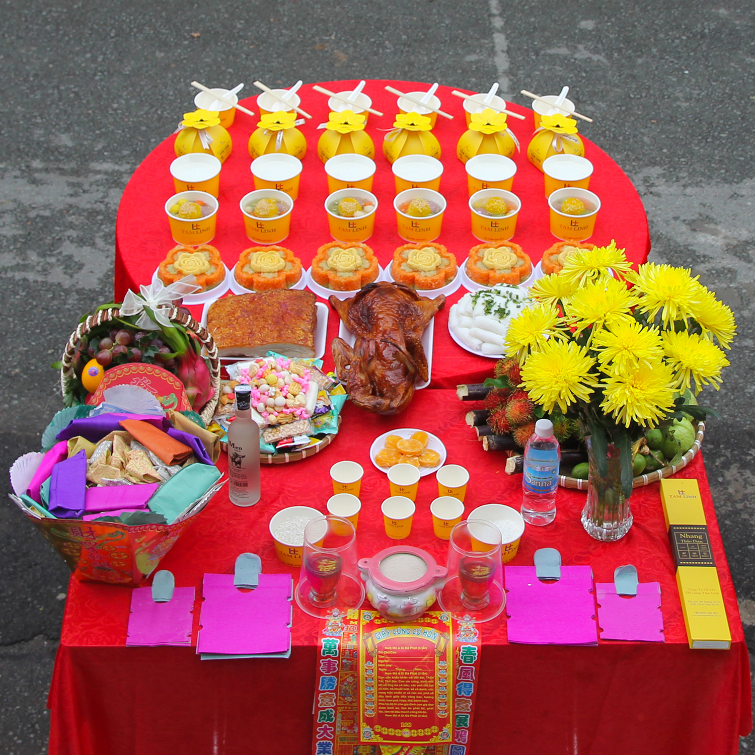 Mâm Cúng Cô Hồn 2999K (Vịt + Heo Quay) CH2K9VH