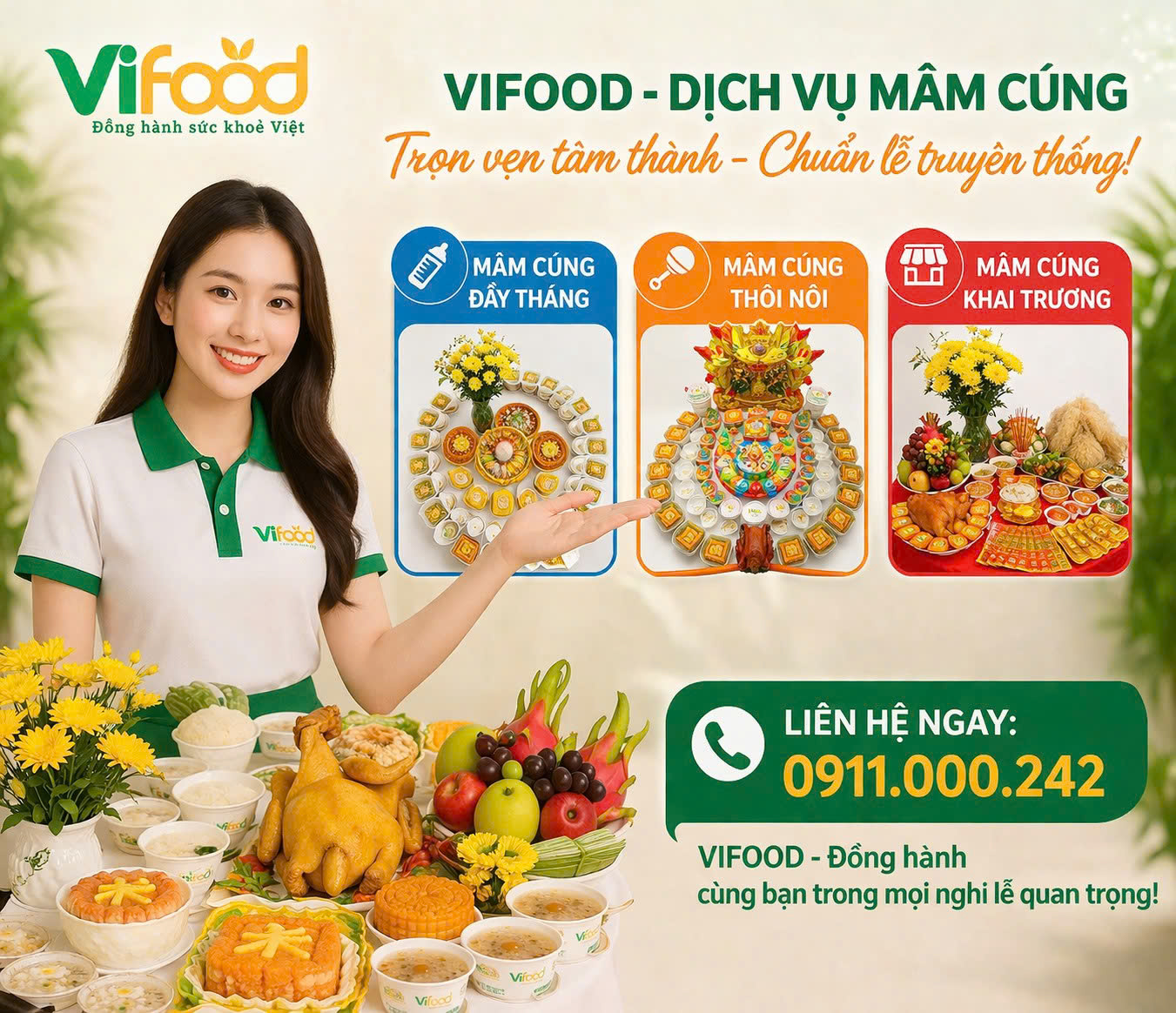 mâm cúng thôi nôi tại quận 12