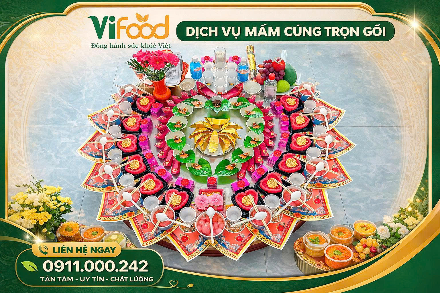 mâm cúng thôi nôi tại tân phú