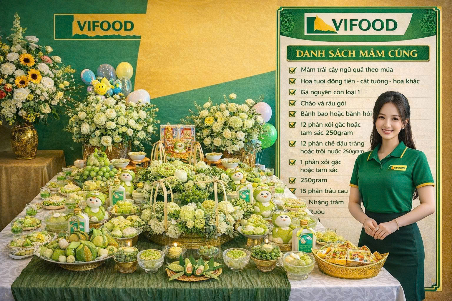 mâm cúng thôi nôi tại bình chánh